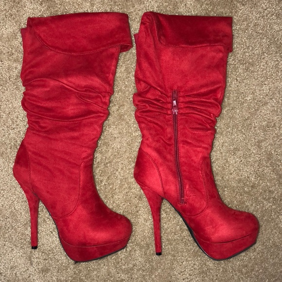 charlotte russe red boots